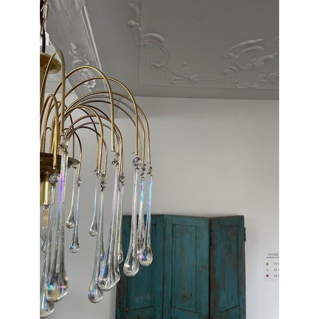 Teardrop Chandelier by Paolo Venini For Sale - Image 4 of 9