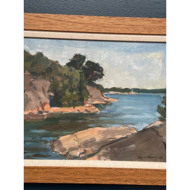 Ragner Nyberg, River, 1969, Oil on Panel, Framed For Sale - Image 14 of 18