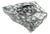 Mid 20th Century Carved Contrast: Zebra Stone Black & White Mineral Vide Poche with Natural Edge For Sale