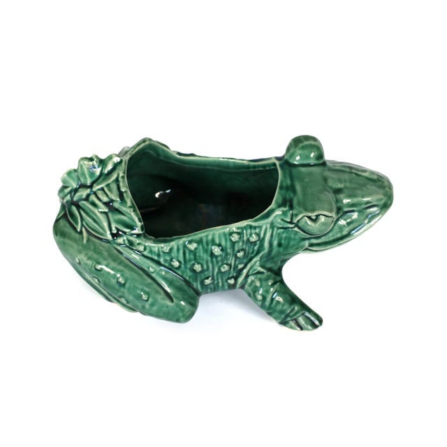 Ceramic Set of 3 Vintage McCoy Planters - Turtle and Frogs For Sale - Image 7 of 18