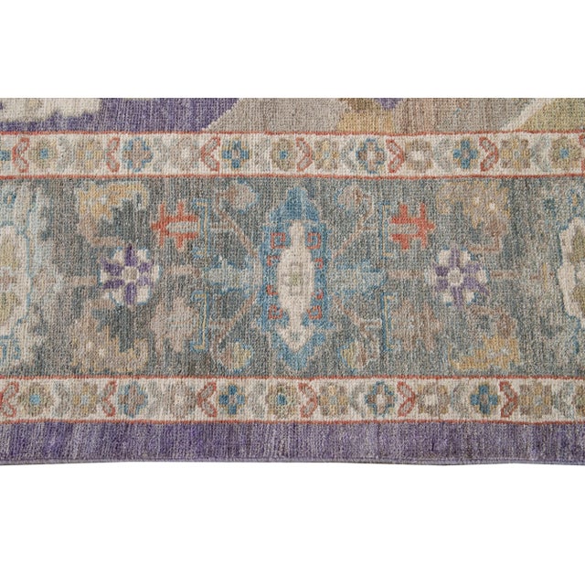 21st Century Modern Sultanabad Wool Rug For Sale In New York - Image 6 of 11