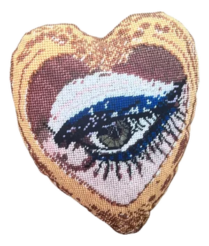 Haricot Vert x Mommani Threads Velvet "Heartfelt Glimpse" Original Pillow
