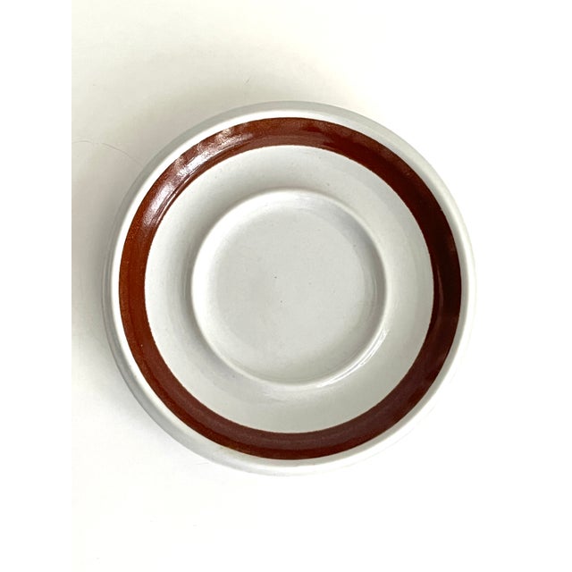 Light Gray Vintage 1970s Arabia of Finland Rosmarin Brown Demitasse Set of 6 Cups and 6 Saucers For Sale - Image 8 of 10