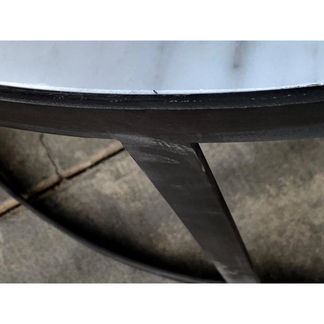 Metal Carrera Marble Coffee Table For Sale - Image 7 of 13