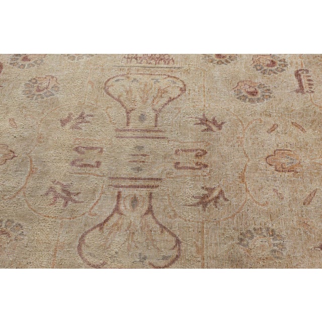 Textile Authentic Early 20th Century Indian Handmade Wool Rug For Sale - Image 7 of 12
