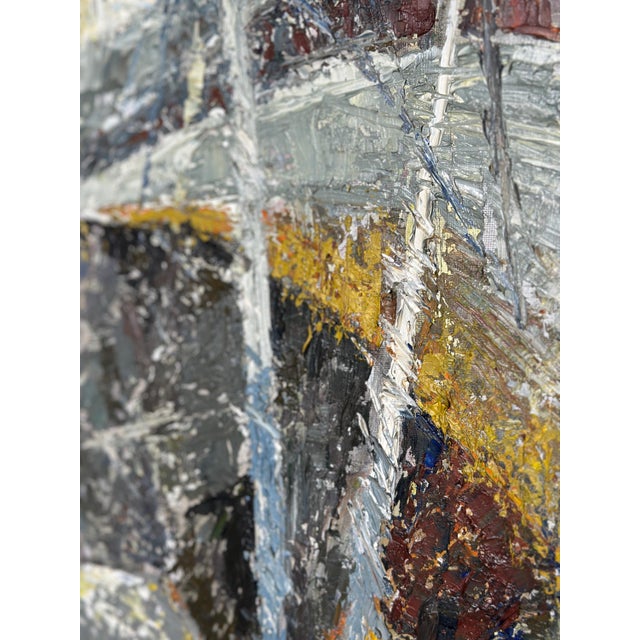 Ingrid Bade, Abstract Landscape, 1960s, Oil on Canvas, Framed For Sale - Image 7 of 18