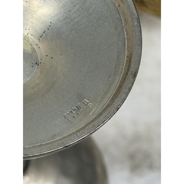 Gold Vintage Silver-Plated Liquor Glass Trolley Set, 1950s, Set of 6 For Sale - Image 8 of 9