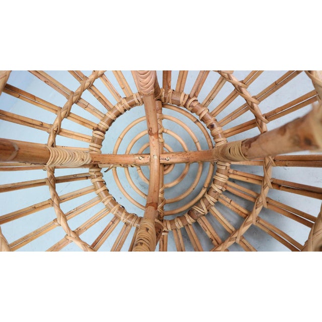 Vintage Rattan Pouf attributed to Dirk Van Sliedrecht, 1960s For Sale - Image 9 of 17