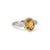Citrine & Cubic Zirconia Engagement Ring, November Birthstone Ring Us 7 For Sale - Image 4 of 4