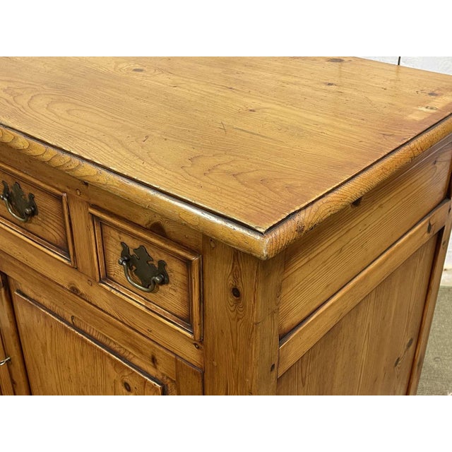English Fir Wood Sideboard, 1950s For Sale - Image 10 of 16