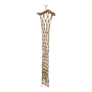 Vintage 1970s Macrame & Driftwood Wall Hanging For Sale