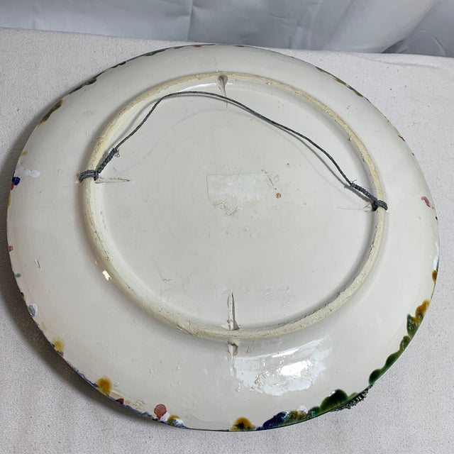 Large Vintage 13.5" Portuguese Palissy Style Majolica Crab Platter For Sale In Chicago - Image 6 of 6