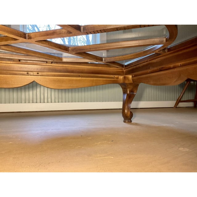 Vintage Rectangular Mahogany and Glass Top Coffee Table For Sale In New York - Image 6 of 9