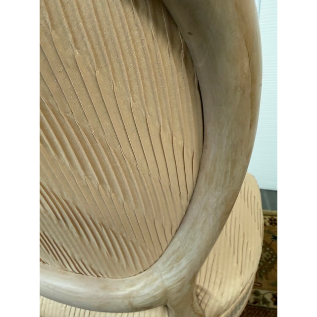 Gustavian Reproduction Parlor Chair in Pleated Silk For Sale In San Francisco - Image 6 of 12