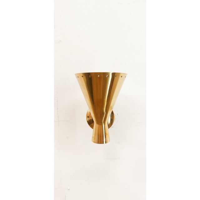 Metal Adjustable Brass Cone Wall Lamp For Sale - Image 7 of 9