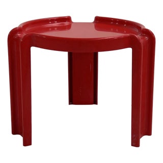 Red Side Table by Giotto Stoppino for Kartell, 1970s For Sale