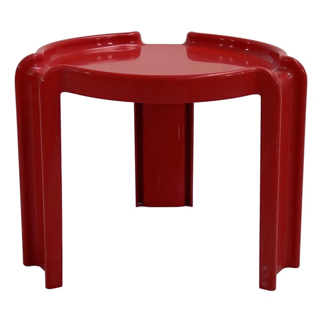Red Side Table by Giotto Stoppino for Kartell, 1970s For Sale