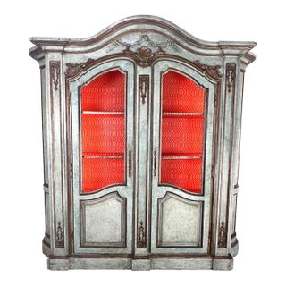 French Provincial Style Painted Armoire C. 1930's For Sale