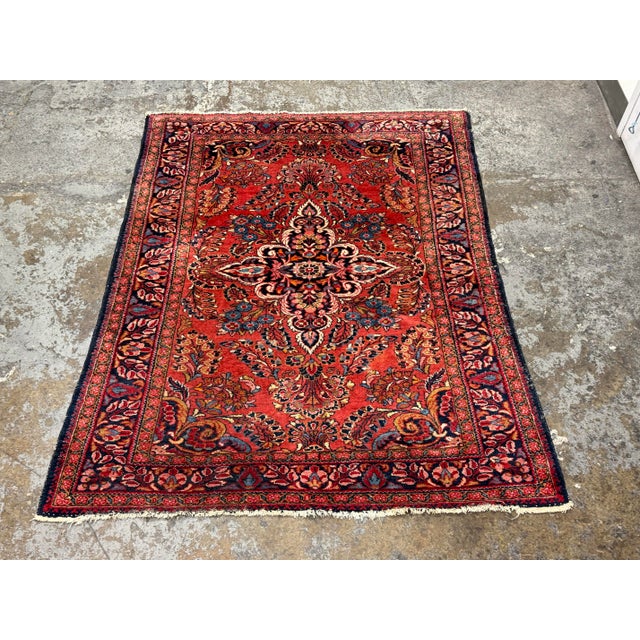 Design Plus Gallery presents a 5ft 5in × 6ft 8in Turkish Hand-Knotted Area Rug from the 1920's. This antique rug has a...