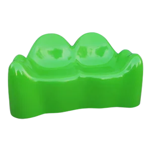 1960s Mid Century Modern Wendell Castle Green Fiberglass Molar Organic Sofa