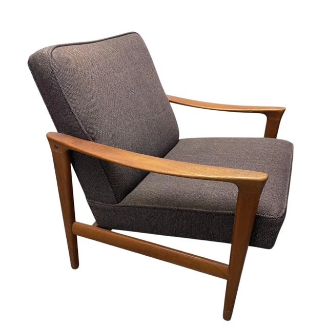 Mid-Century Modern Mid-Century Modern Scandinavian Teak Lounge Arm Chair For Sale - Image 3 of 12