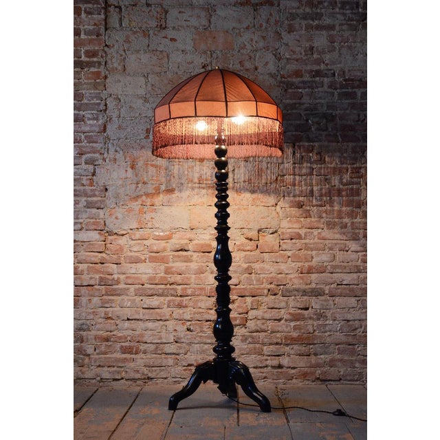 Art Deco Floor Lamp in Beech, Czech, 1910s For Sale - Image 6 of 12