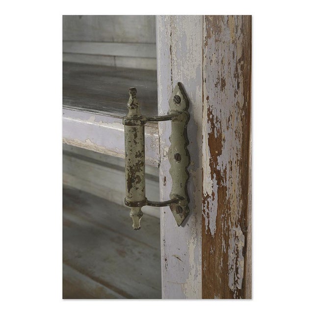 Sliding Wood Patinated Cabinet For Sale - Image 6 of 7