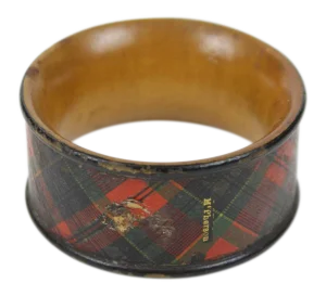 Early 20th Century Antique Tartanware Napkin Ring