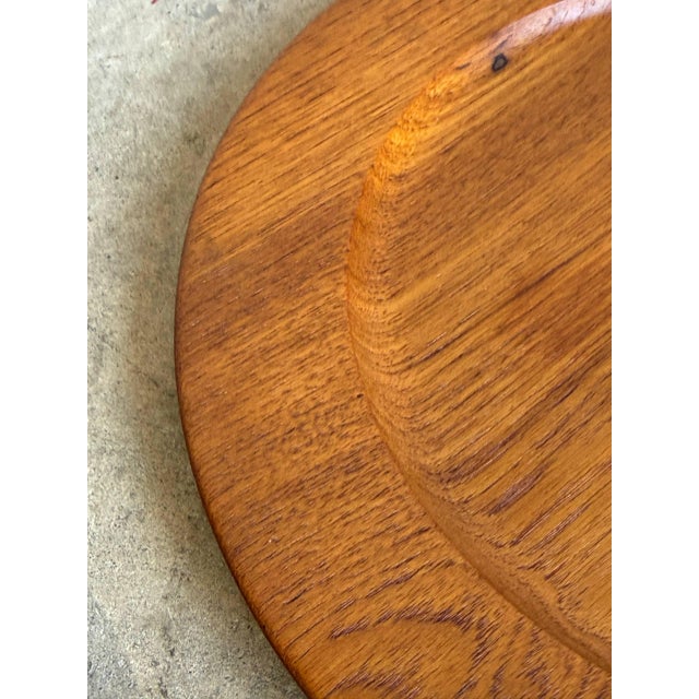 Teak Plates Set of 4 Danish Mid-Century Modern Vintage For Sale - Image 12 of 13