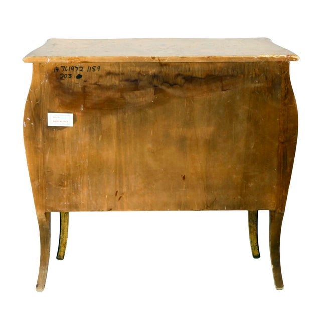 Chestnut Vintage Italian Venetian Bombe Style Commode/Chest For Sale - Image 8 of 9