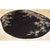 Antique Art Deco Chinese Floral Black 1920s Oval Rug, Circa Date: 1920s. This exceptional Chinese Art Deco piece from the...