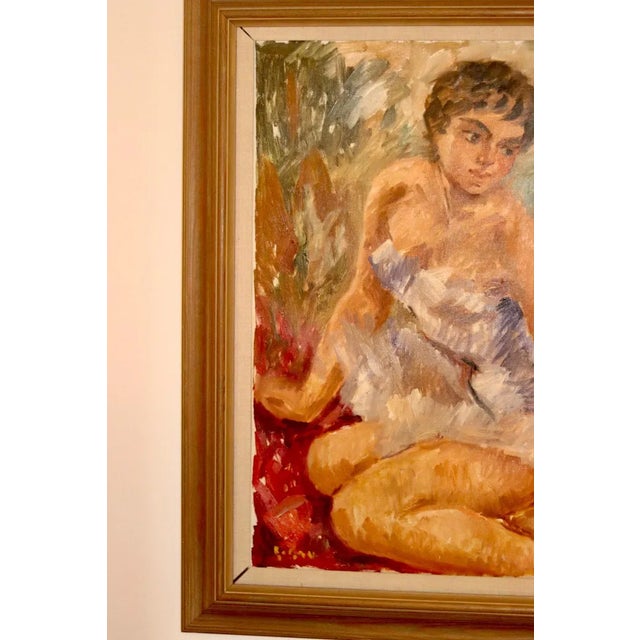 Bernt Lauritzen, Ballerina, 1960s, Large Oil on Canvas For Sale - Image 5 of 11