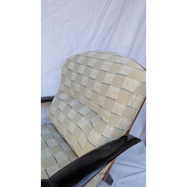 1990s Postmodern Burl Wood Lounge Chair and Ottoman Attributed to Adam Tihany for Pace Collection, C. 1990, Italian For Sale - Image 5 of 10