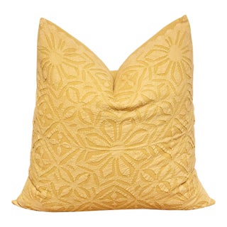 Buff Yellow Handmade Pillow Cover For Sale
