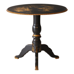 Vintage Gold Hand Painted Chinoiserie Round Table