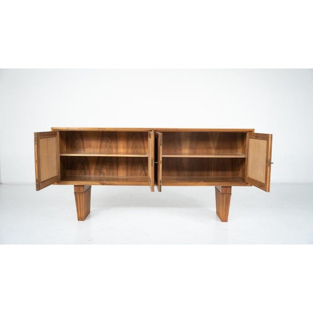 Mid-Century Art Deco Style Wooden Sideboard, Italy For Sale - Image 4 of 13
