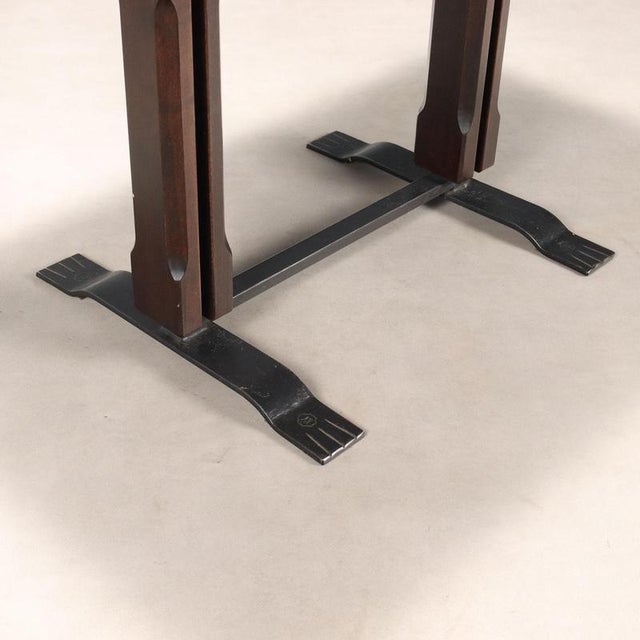 Wood Wood and Metal Table, 1960s For Sale - Image 7 of 10