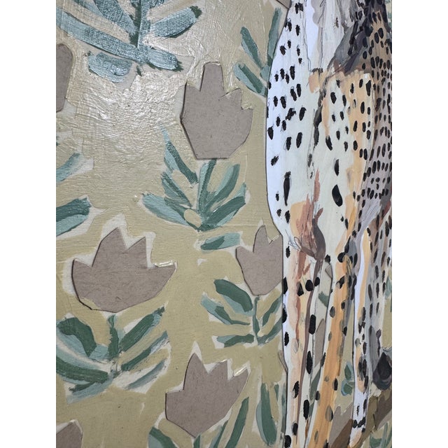 Block Print With Cheetah Painting For Sale - Image 9 of 14