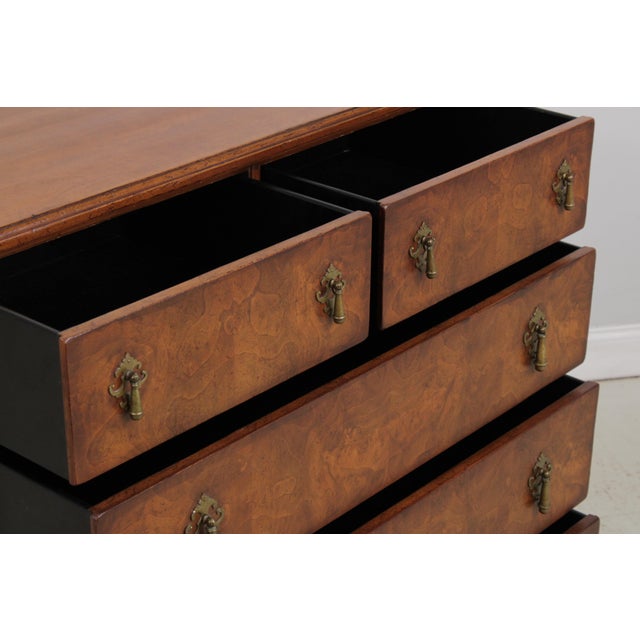 1990s Wright Table Co William & Mary Style Walnut Tall Chest For Sale - Image 5 of 13