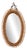 Mid-Century Italian Oval Wall Mirror with Bamboo Frame by Franco Albini, 1960s For Sale