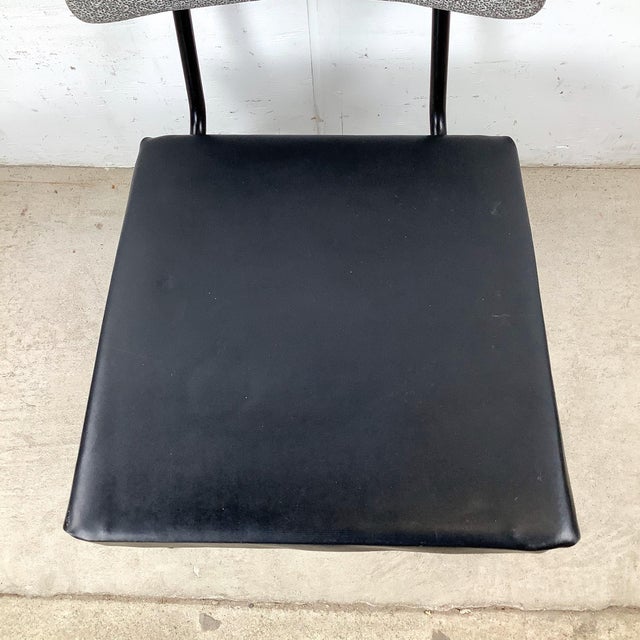 Mid-Century Modern Slipper Chair, Black Tubular Steel Frame For Sale In Philadelphia - Image 6 of 12