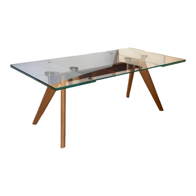 BoConcept Monza Extendable Glass Dining Table For Sale