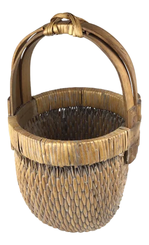 Antique Asian Rice Gathering Basket