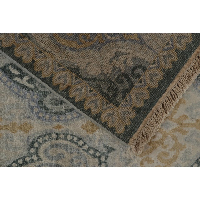 Textile Rug & Kilim’s Classic Style Rug With Gray, Beige and Gold Pattern For Sale - Image 7 of 8
