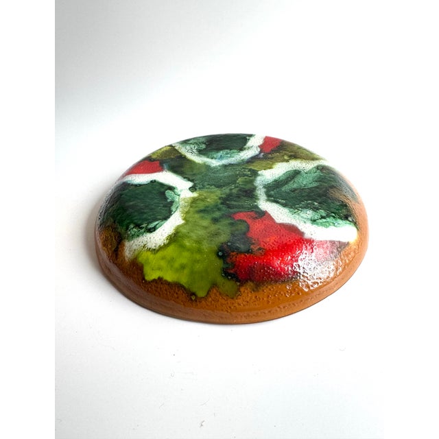 Mid-Century Fused Art Glass Plate For Sale - Image 9 of 9