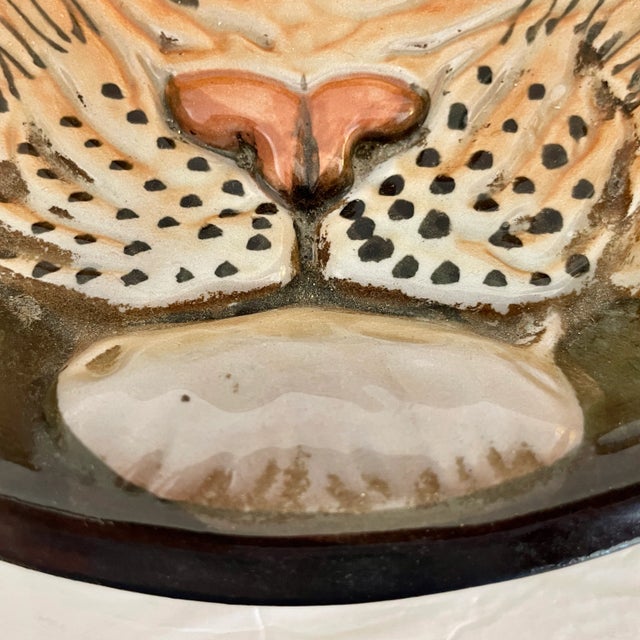 1960s Boho Chic Tiger Serving Bowl For Sale - Image 5 of 8