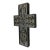 Heavy Brutalist Verdigris Iron Decorative Cross For Sale