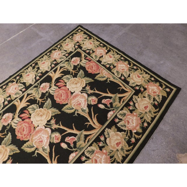 Early 20th Century Vintage Hand Made Needle Point Rug 4'x 6'9" For Sale - Image 9 of 13