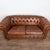 Traditional 20th Century Vintage Brown Leather Chesterfield Two Seat Sofa Loveseat From Denmark For Sale - Image 3 of 14