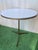 Paul McCobb 1950s Paul McCobb Orig. Vitrolite Milk Glass Top Brass Cigarette Side Table For Sale - Image 4 of 12